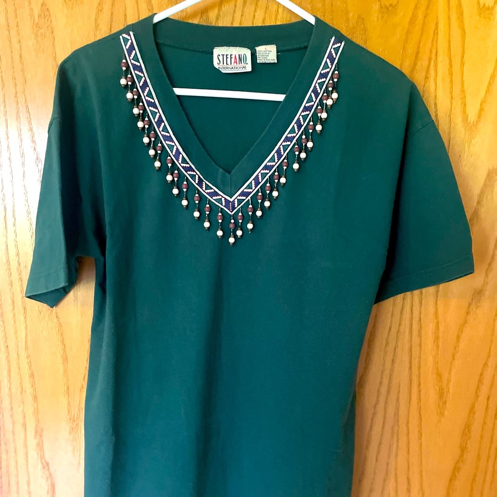 Women’s top, size large, beaded, like new